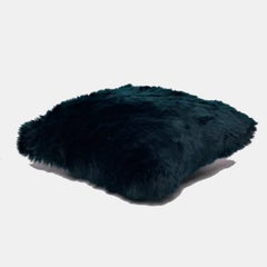 Fur Pillow Teal, Lambskin