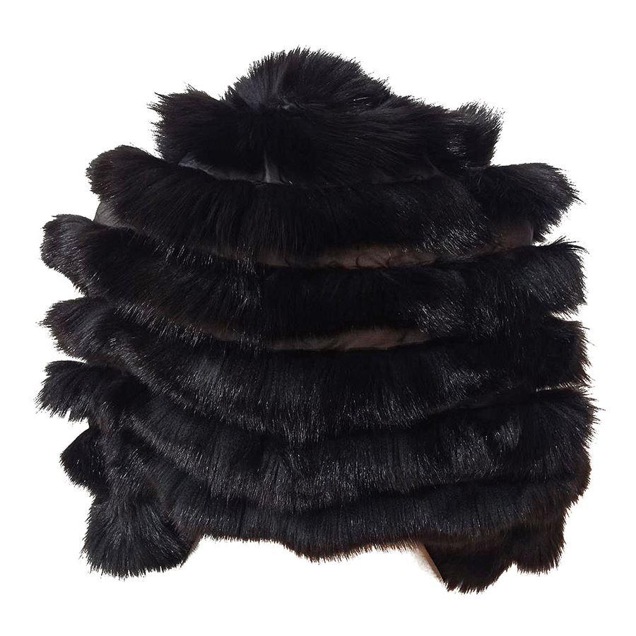 Real fur Black color Short sleeve
