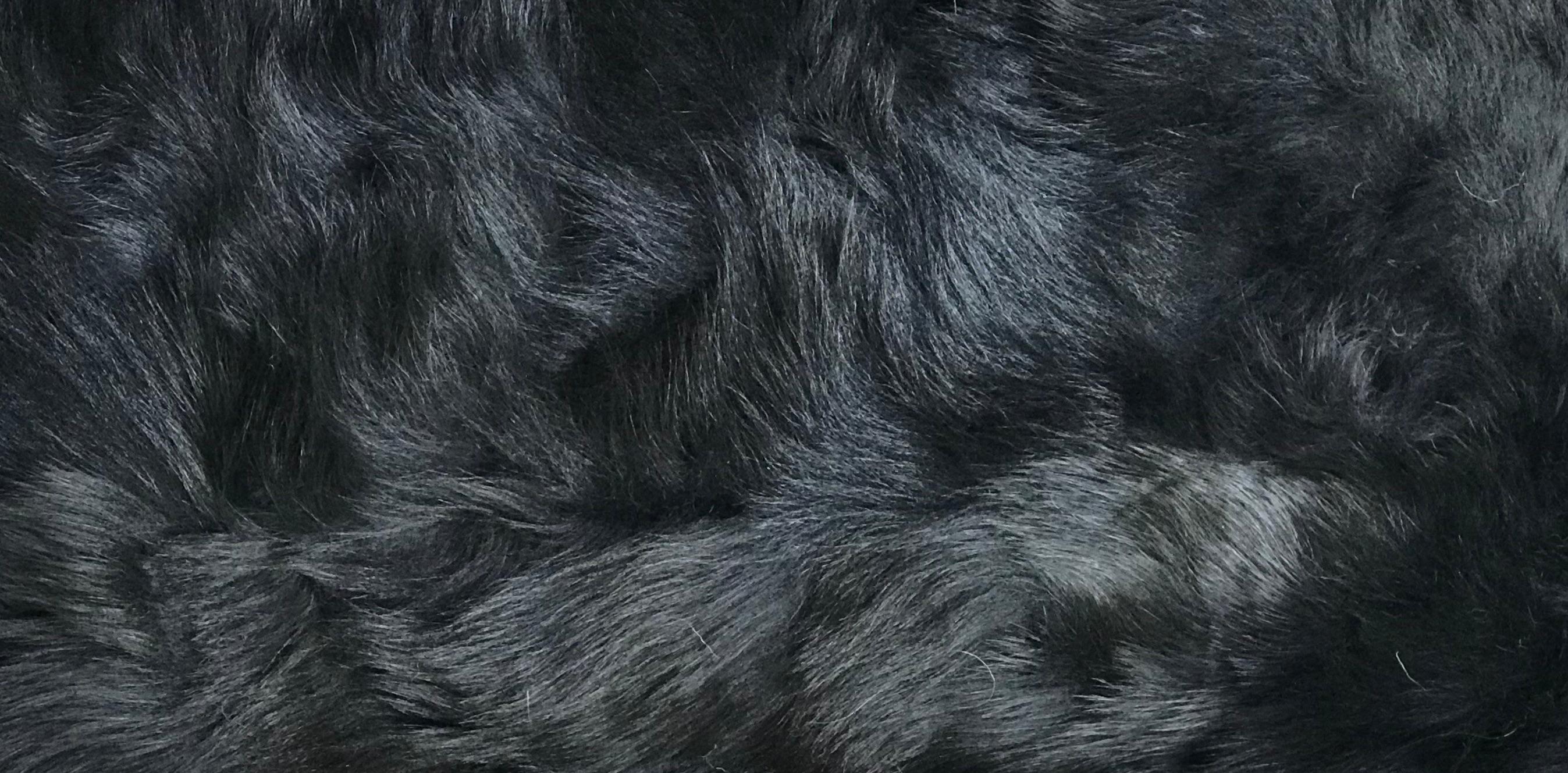 American Fur Snowball Pillow - Black