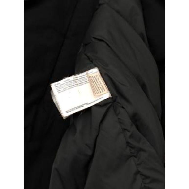 Fur Trim Hooded Black Duck Down Coat For Sale 6