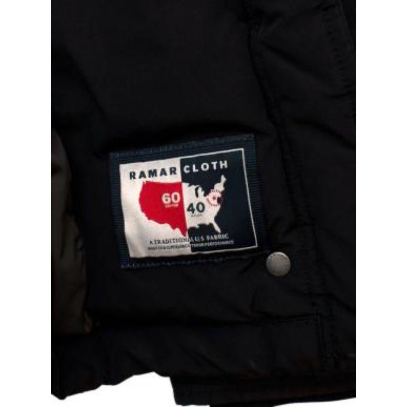 Fur Trim Hooded Black Duck Down Coat For Sale 5