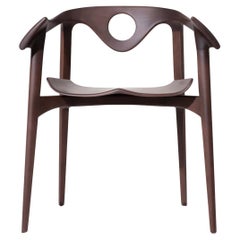 Chaise Furcula en bois brésilien de Jequitiba de style contemporain par Tiago Curioni