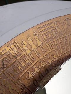 Specchio Furgieri placcato oro, Italia, anni '60