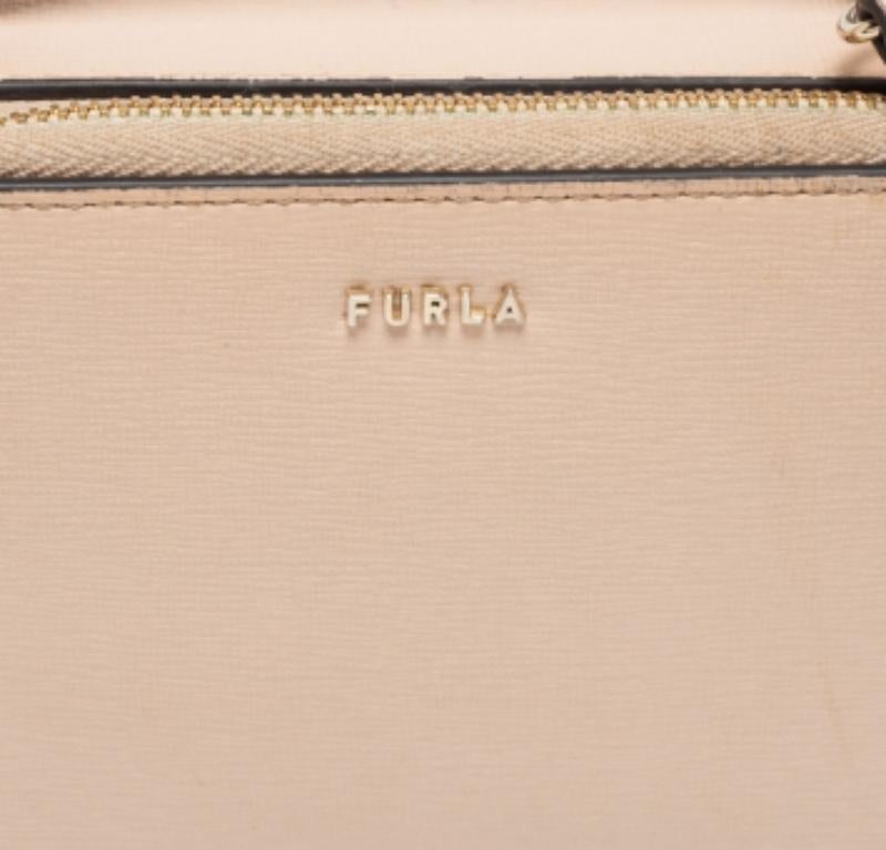 Furla Beige Leather Babylon Crossbody Bag en vente 1