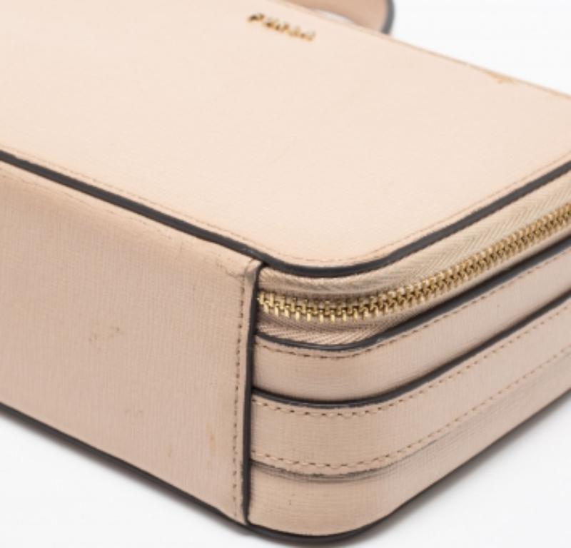 Furla Beige Leather Babylon Crossbody Bag en vente 2