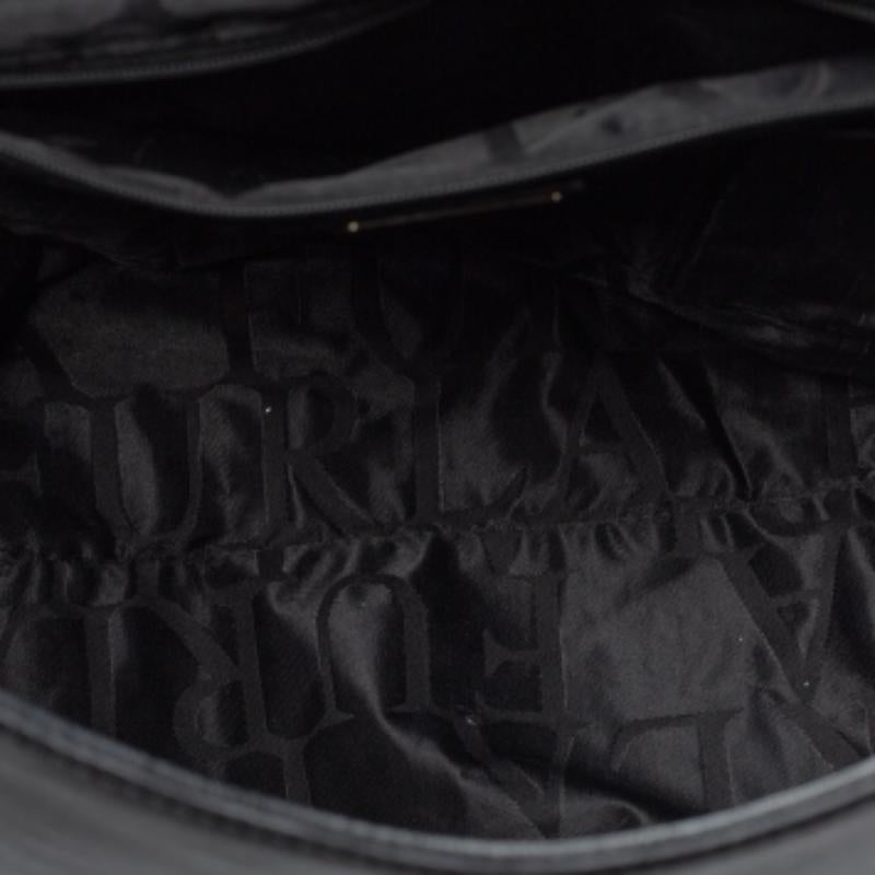 Furla Black/Blue Leather Cortina Top Handle Bag en vente 4