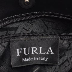 Furla Black/Cream Leather Bag