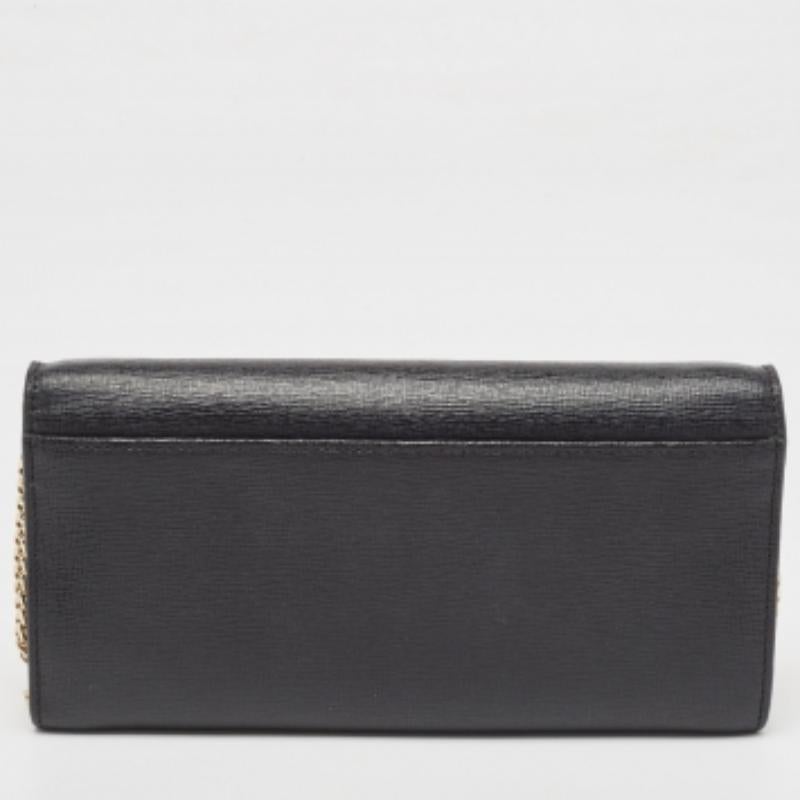 Furla Cartera Babylon de Piel Negra con Cadena Negro en venta