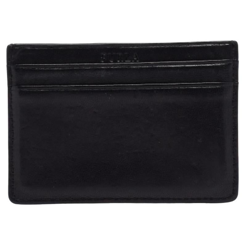 Porte-cartes en cuir noir de Furla