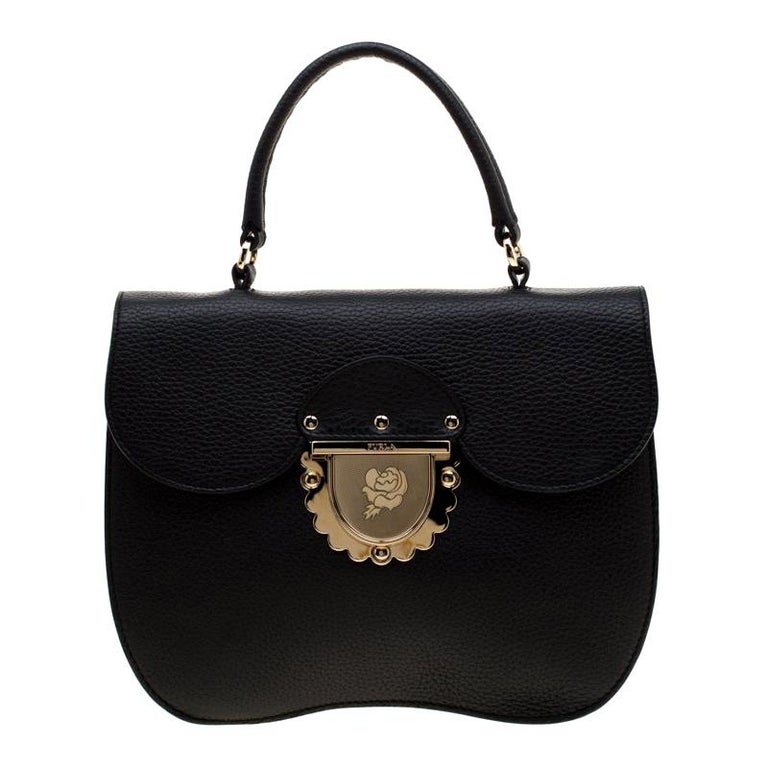 Furla Black Leather Ducale Top Handle Bag For Sale at 1stDibs | furla ducale  bag, furla ducale crossbody