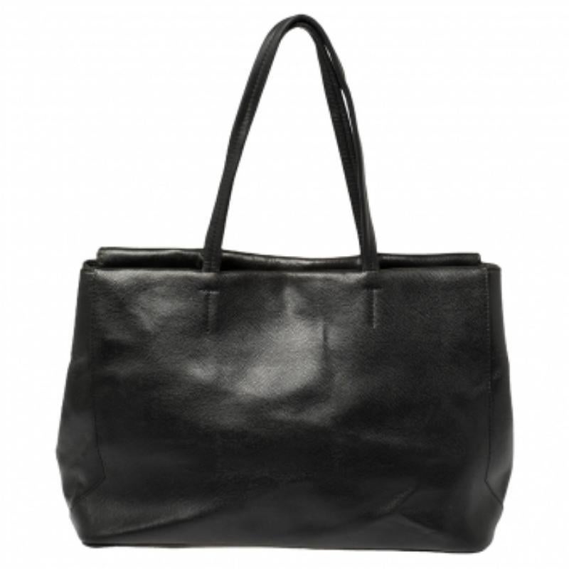 Women's Furla Black Leather Kelis Tote For Sale