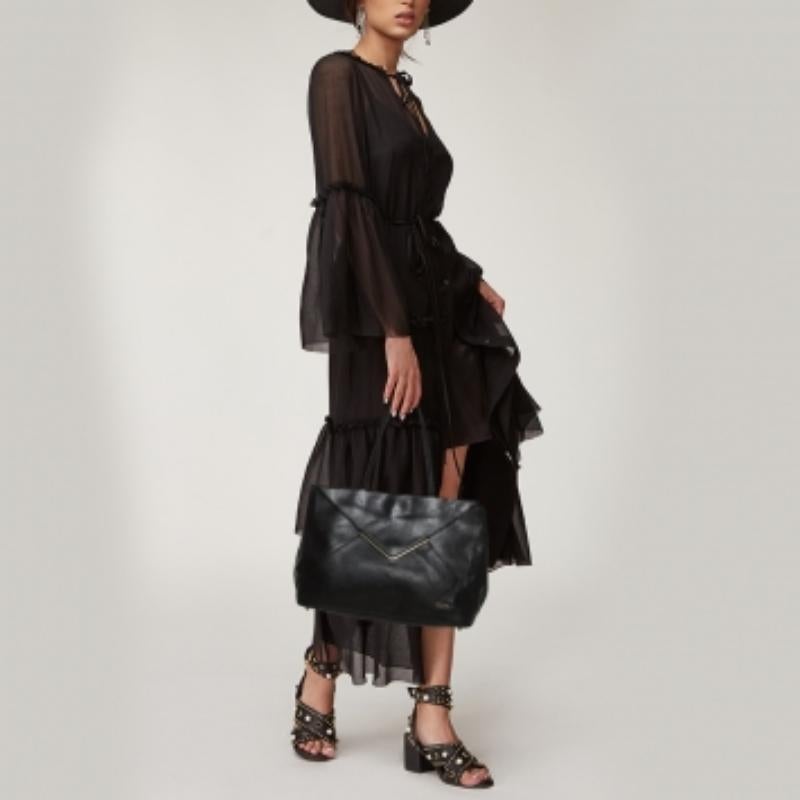 Furla Black Leather Kelis Tote For Sale 1
