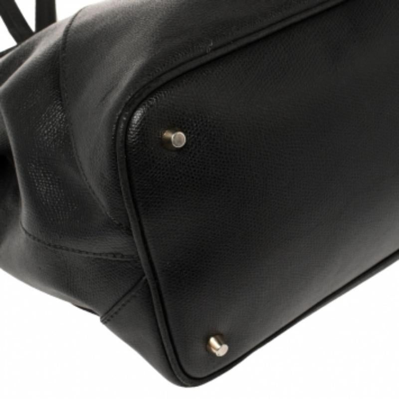 Furla Black Leather Kelis Tote For Sale 3