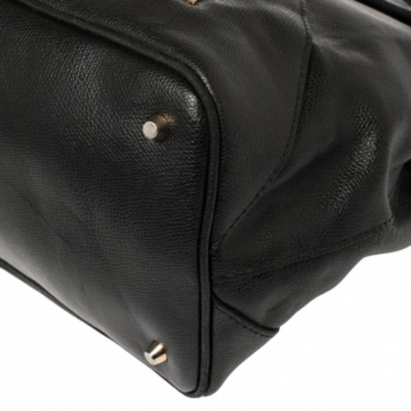 Furla Black Leather Kelis Tote For Sale 4