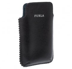 Furla Black Leather Phone Case