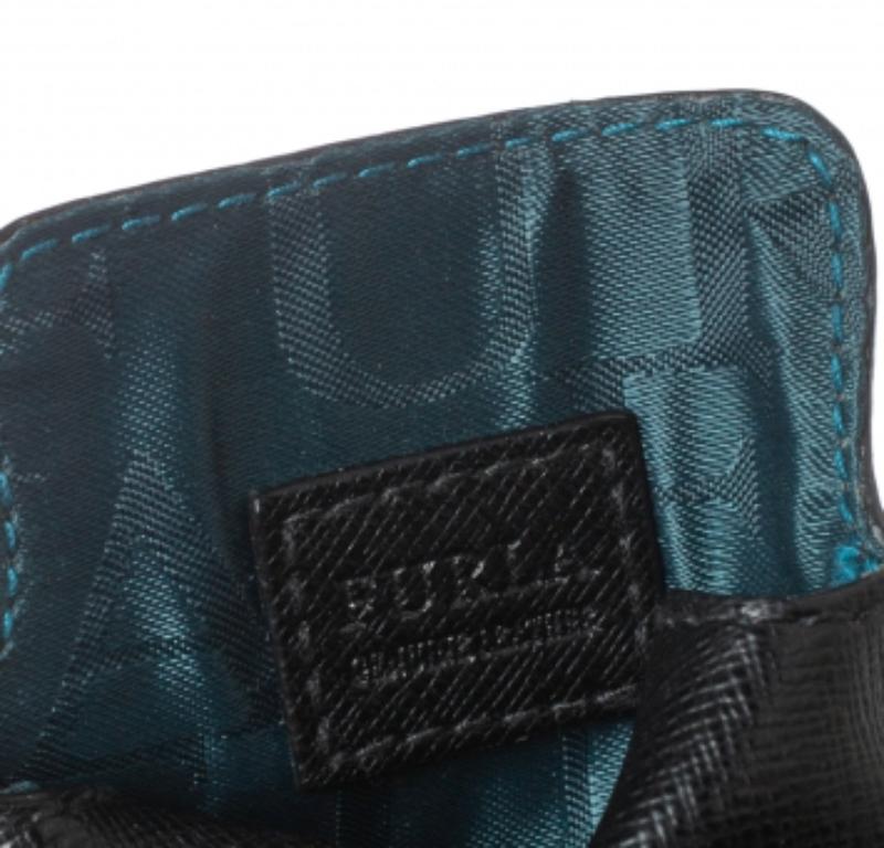 Furla Black Leather Phone Case For Sale 4