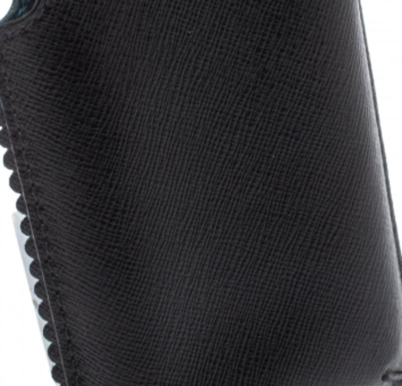 Furla Black Leather Phone Case For Sale 5