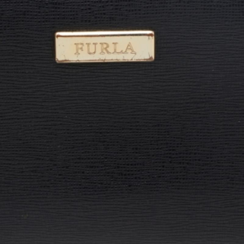 Furla Black Leather Zip Around Wallet 1