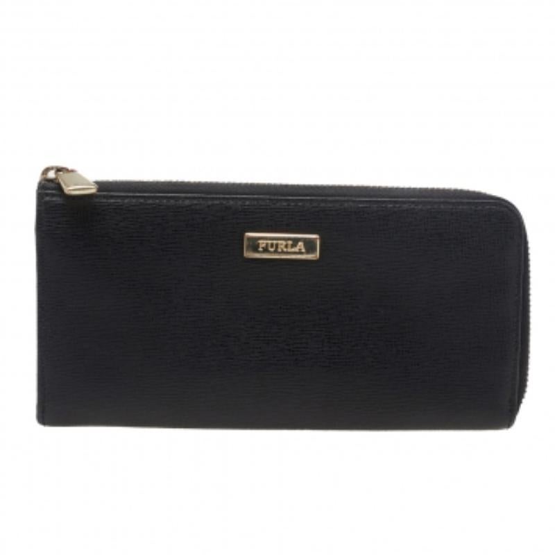 Furla Black Leather Zip Around Wallet 2
