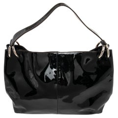 Furla Black Patent Leather Hobo