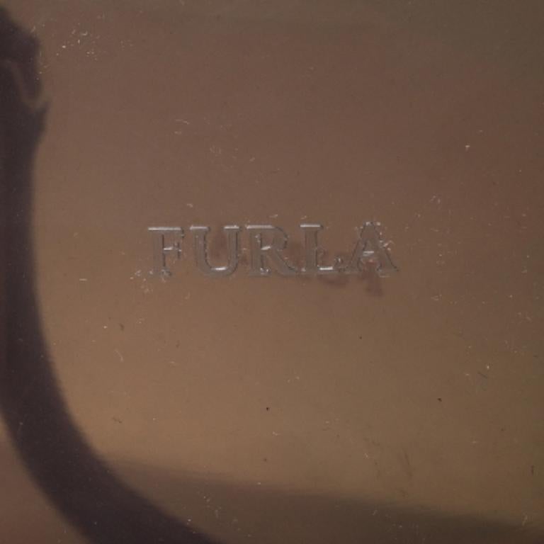 Furla Candy Satchel nera in PVC e pelle con borchie In condizioni buone in vendita a Dubai, Al Qouz 2
