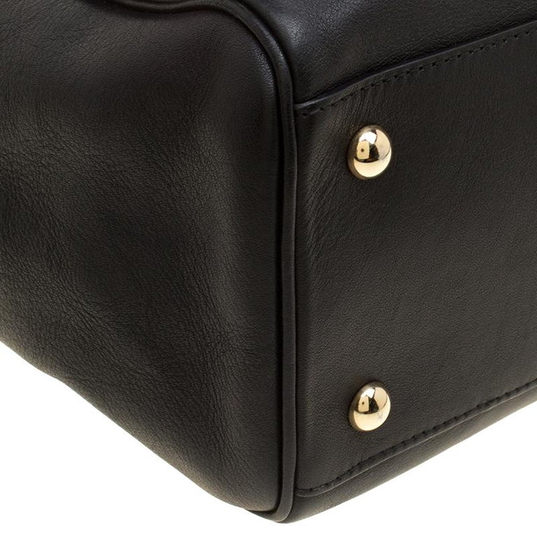 Furla Black/Red Leather Cortina Top Handle Bag For Sale at ...