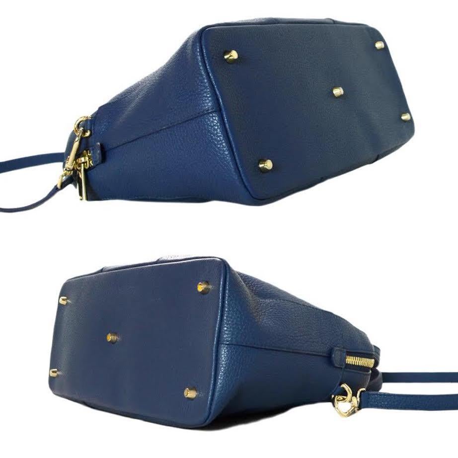 Furla Blue Leather Bowler Bag W/ Strap For Sale at 1stDibs | furla bowling  bag