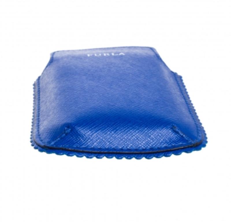 Furla Blue Leather Phone Case In Excellent Condition For Sale In Dubai, Al Qouz 2