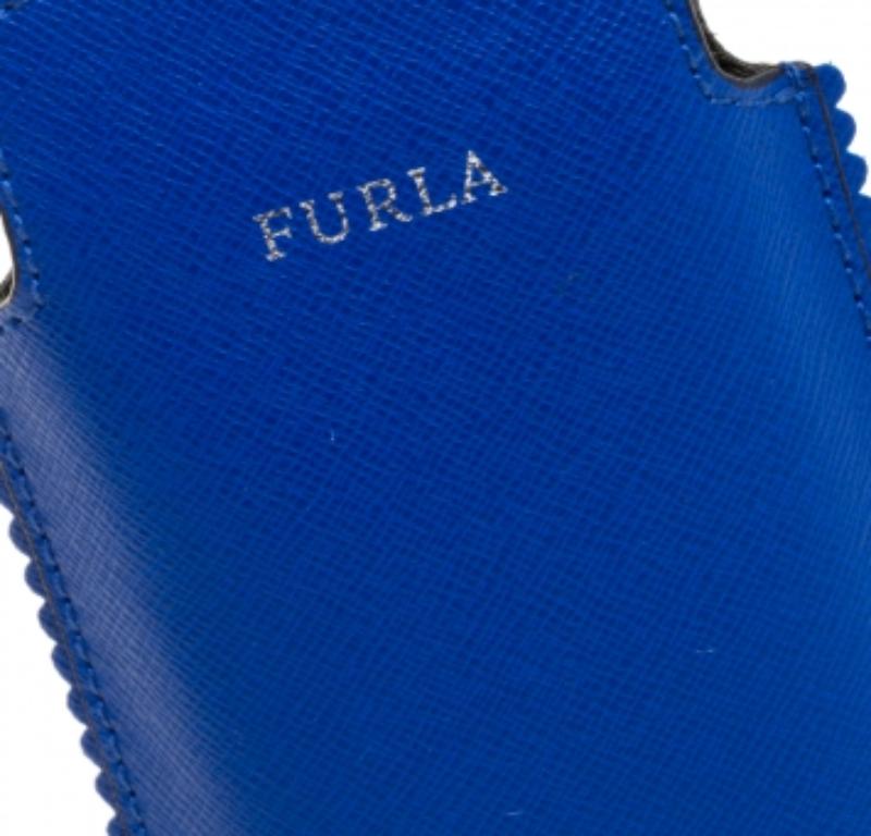 Furla Blue Leather Phone Case For Sale 1
