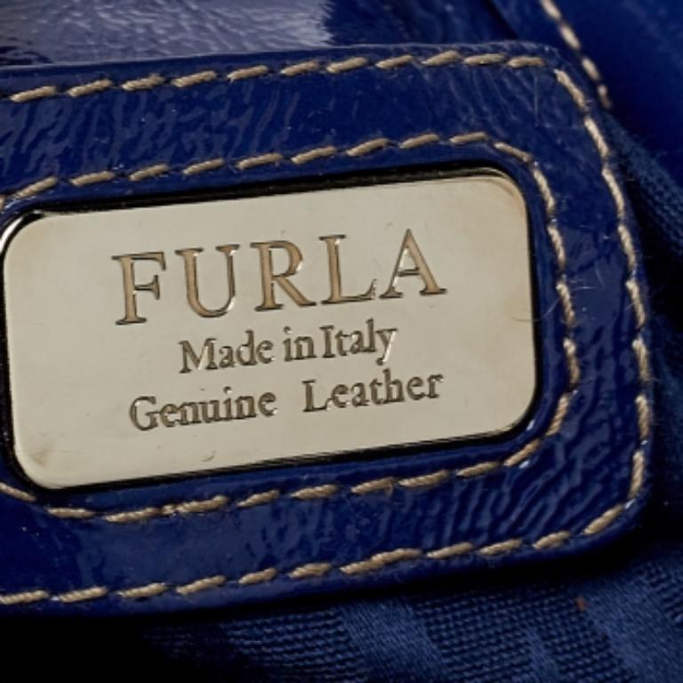Furla Ninfea Hobo en cuir verni bleu Pour femmes en vente