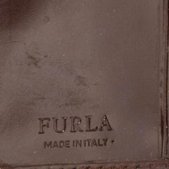 Furla Brown Brushed Leather Bifold Wallet