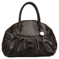 Furla Brown Leather Bowler Handbag