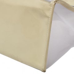 Furla Cream Mesh And Patent Leather Divide It Tote