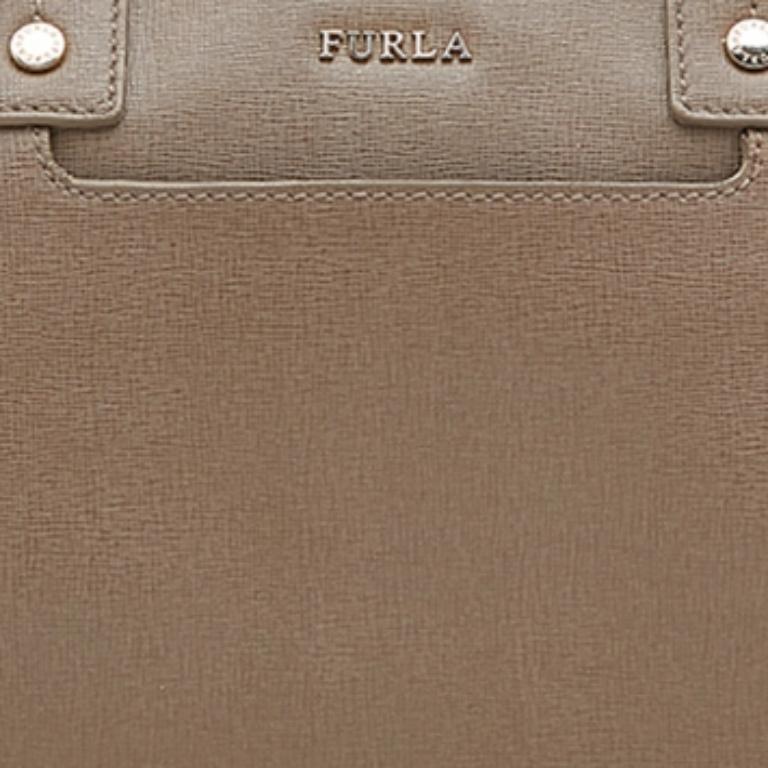 Furla Beige Oscuro Piel Tote Linda Mediana en venta 1