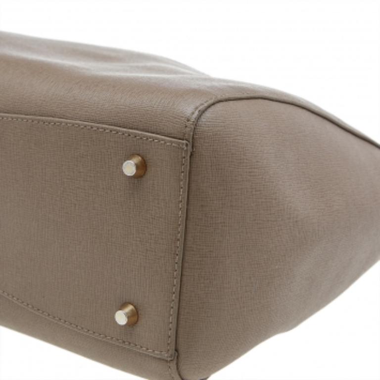 Furla Beige Oscuro Piel Tote Linda Mediana en venta 2