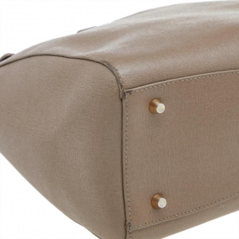 Furla Beige Oscuro Piel Tote Linda Mediana en venta 3