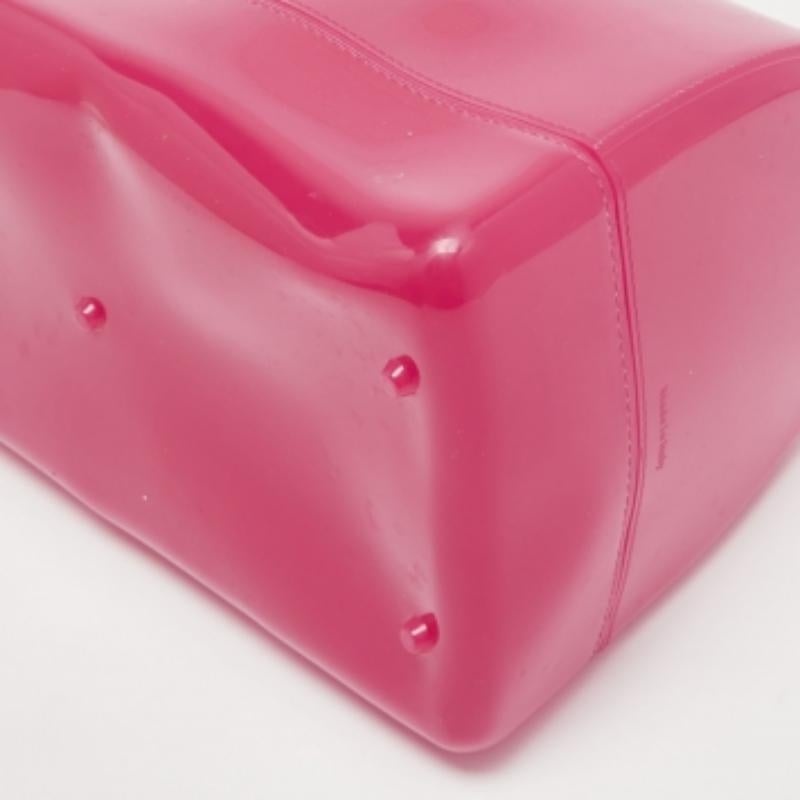 Furla Fuchsia Rubber Candy Satchel For Sale 2