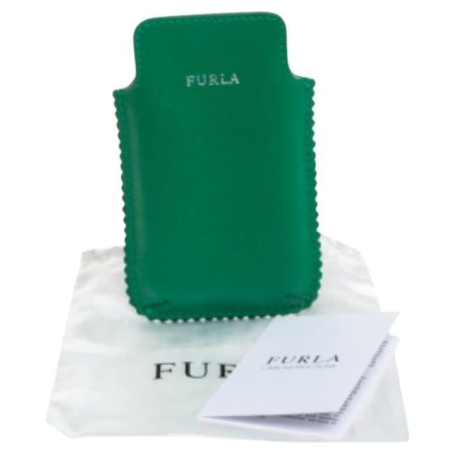 Furla Green Leather Phone Case in vendita 5