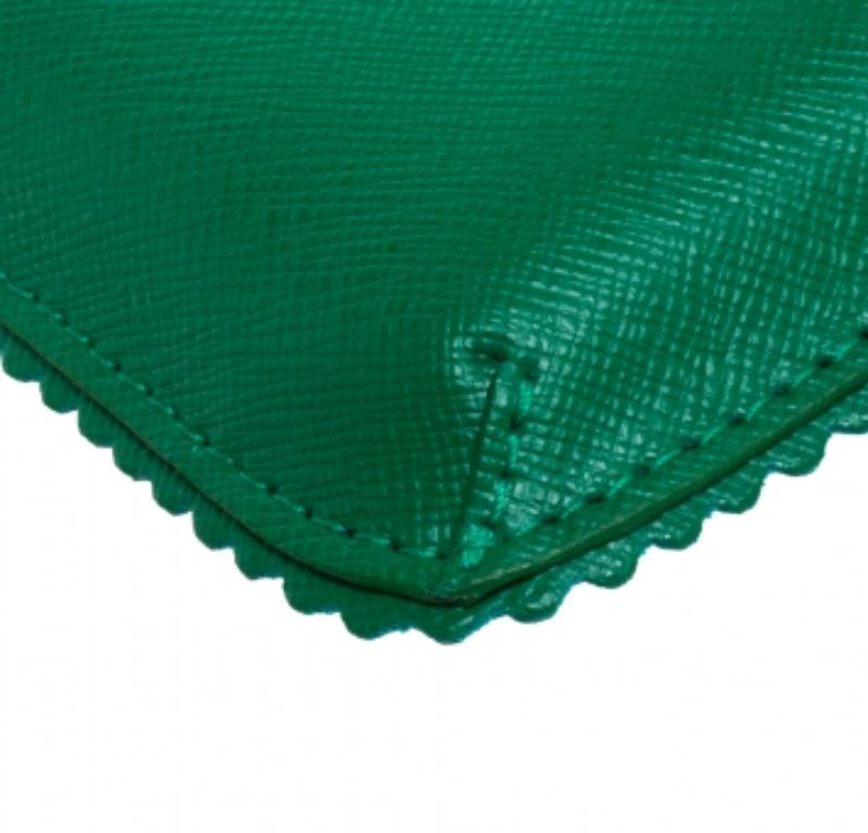 Furla Green Leather Phone Case in vendita 2