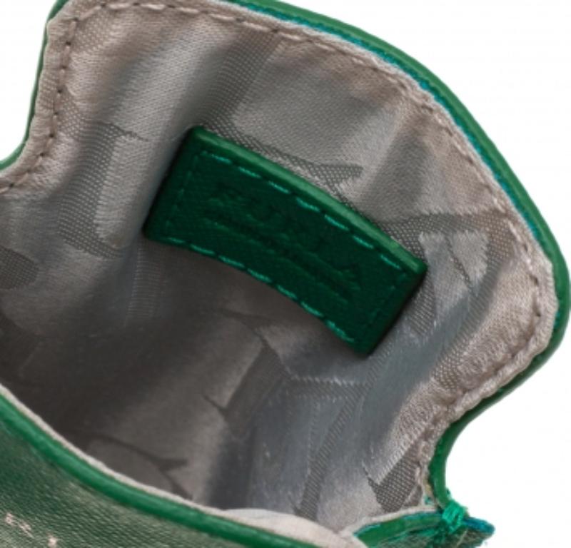 Furla Green Leather Phone Case in vendita 4