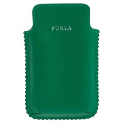 Furla Green Leather Phone Case