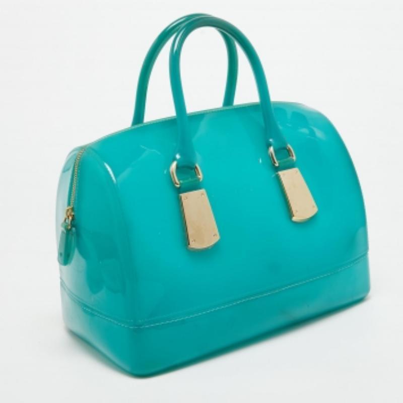 Cartera de Goma Furla Verde Caramelo en venta 5