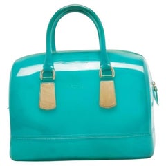 Furla Green Rubber Candy Satchel