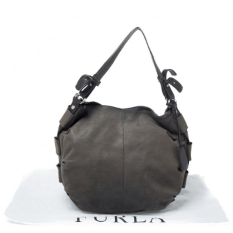 Furla Grau Leder Hobo im Angebot 5