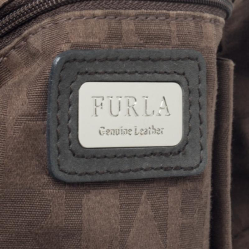 Furla Grau Leder Hobo im Angebot 2