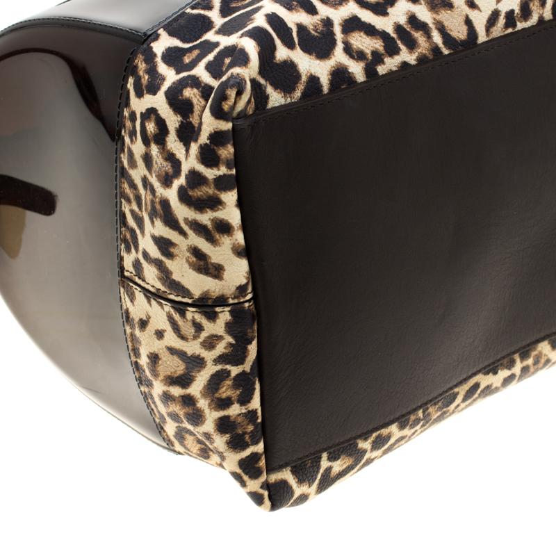 Women's Furla Leopard Print Rubber and Leather Candy Satchel