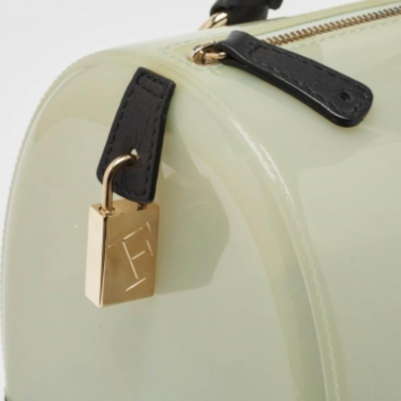 Sacoche en python et caoutchouc Candy de Furla, bleu clair en vente 1