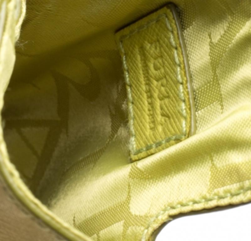 Furla Lime Green Leather Phone Case in vendita 3