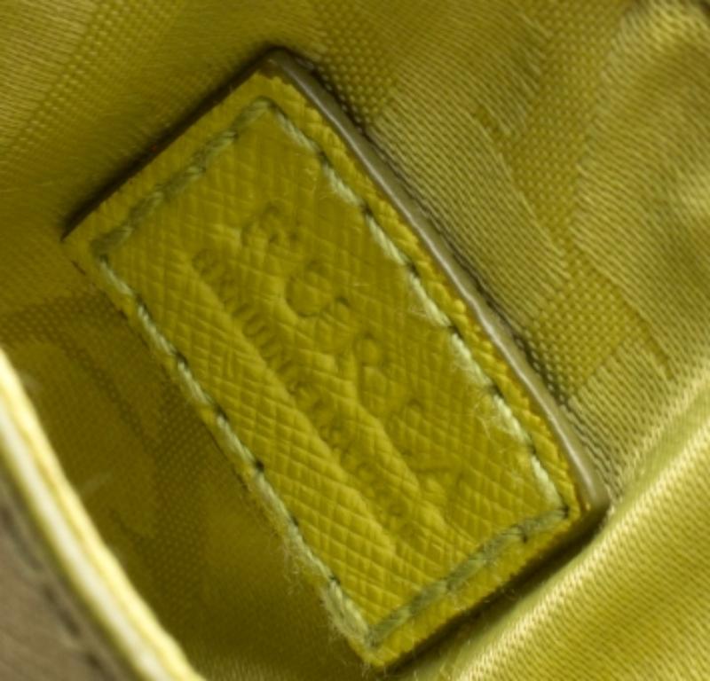 Furla Lime Green Leather Phone Case in vendita 4