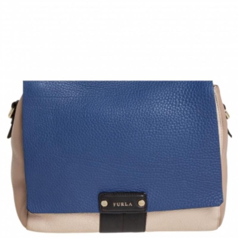 Furla Multicolor Leather Flap Top Handle Bag For Sale 4
